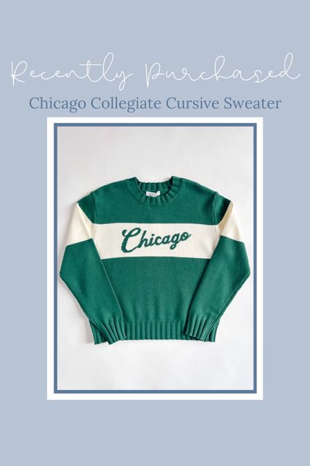 Chicago collegiate sweater in green from Alice & Wonder for St. Patrick’s Day🍀💚☘️

Alice & Wonder, Chicago, St Patrick’s Day, St. Paddy’s, St. Patrick’s, green river, sweater, Chicago Irish, kiss me I’m Irish, holiday, 

#LTKfindsunder100 #LTKSeasonal