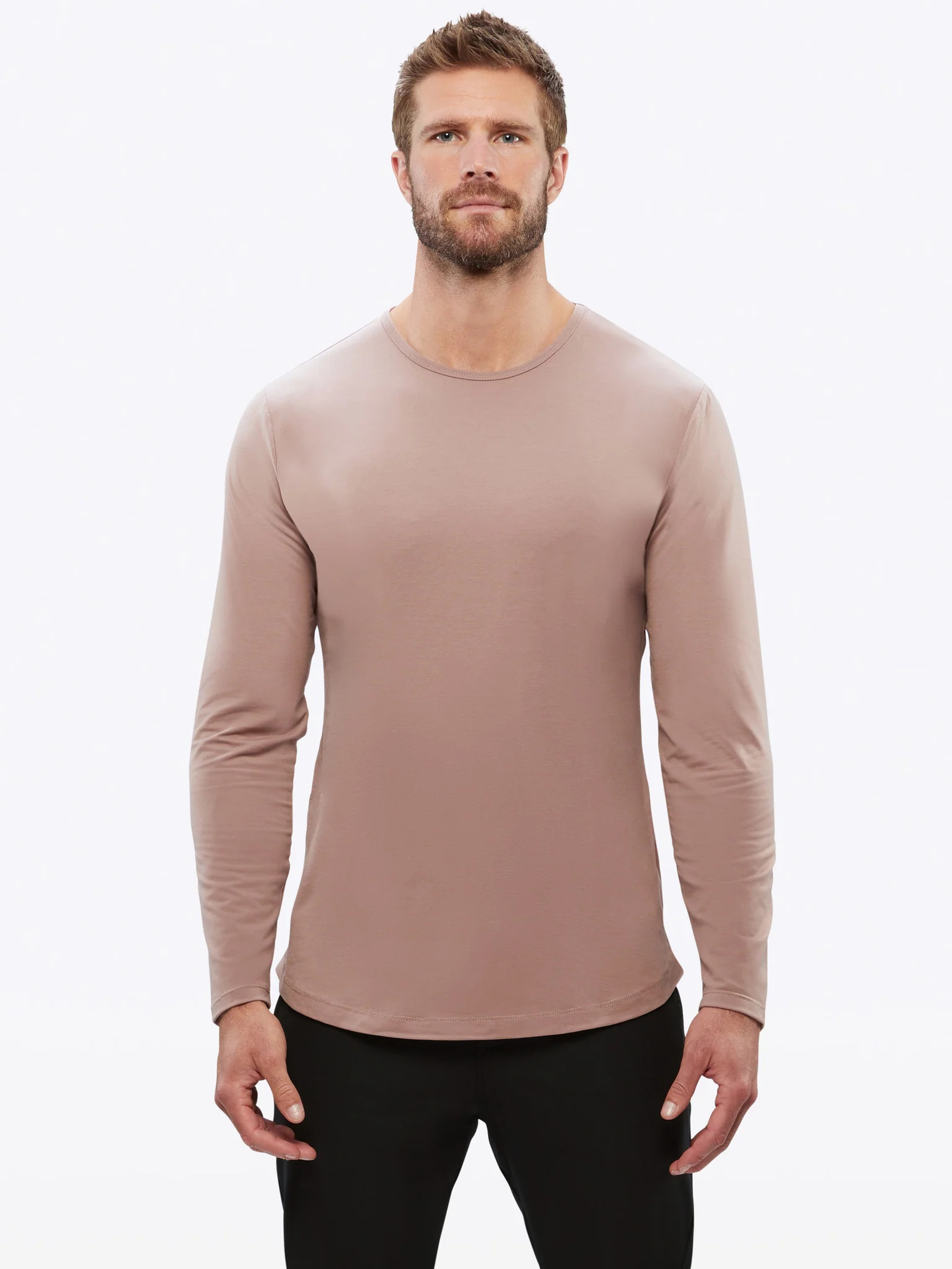AO Long Sleeve Curve-Hem Tee | Cuts Clothing Inc.