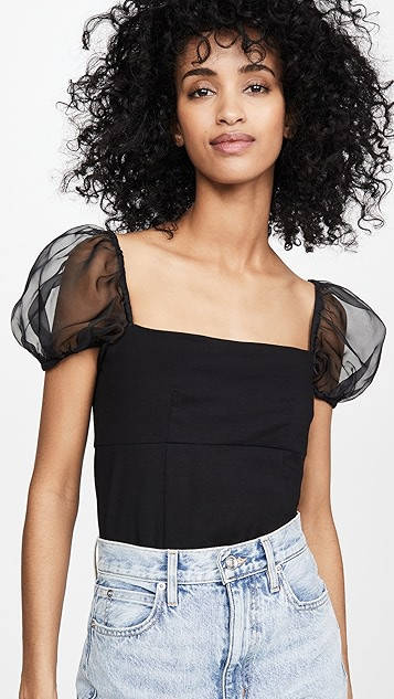 Tous Les Jours Organza Havana Top | Shopbop