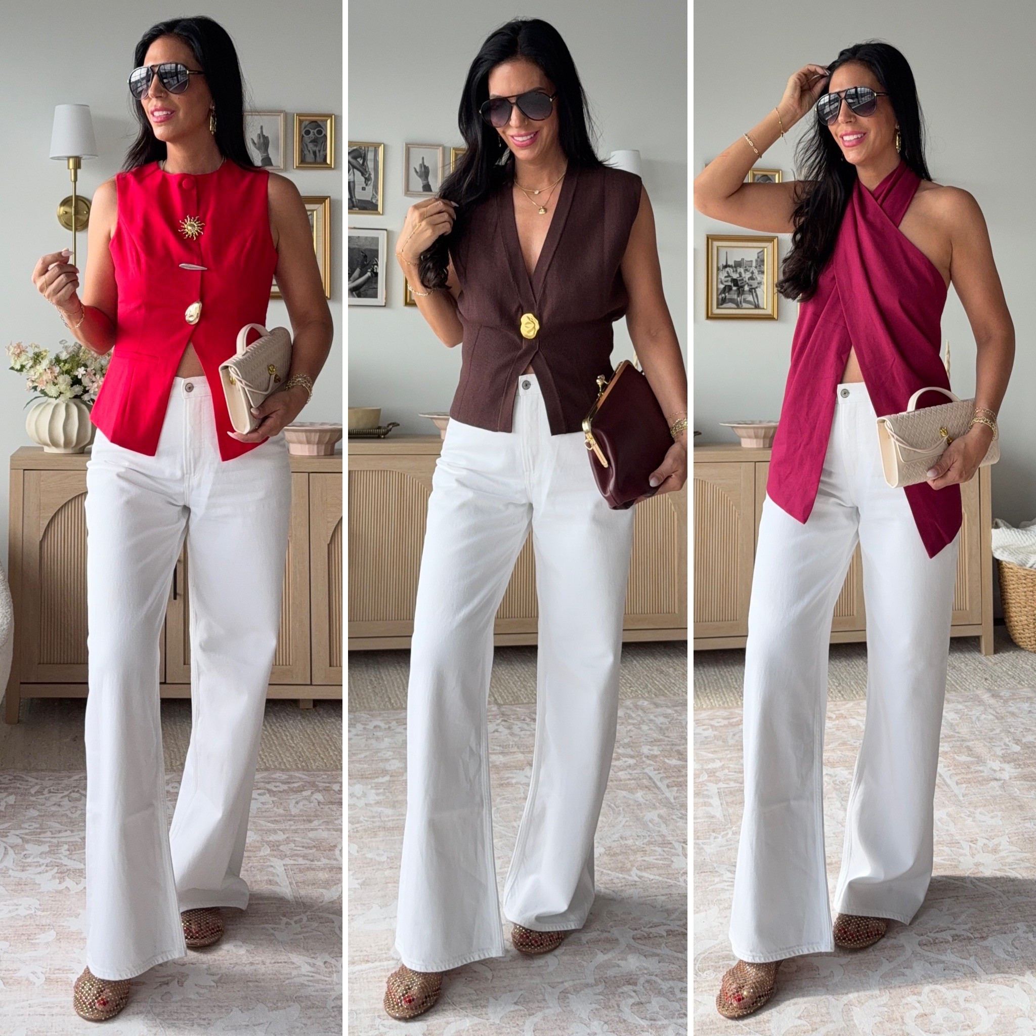 These tops are everything. Very tts and comes in  a ton of colors. The button details are stunning! 
Small tops
Jeans are a 27 long 

#LTKU #LTKFindsUnder50 #LTKSaleAlert