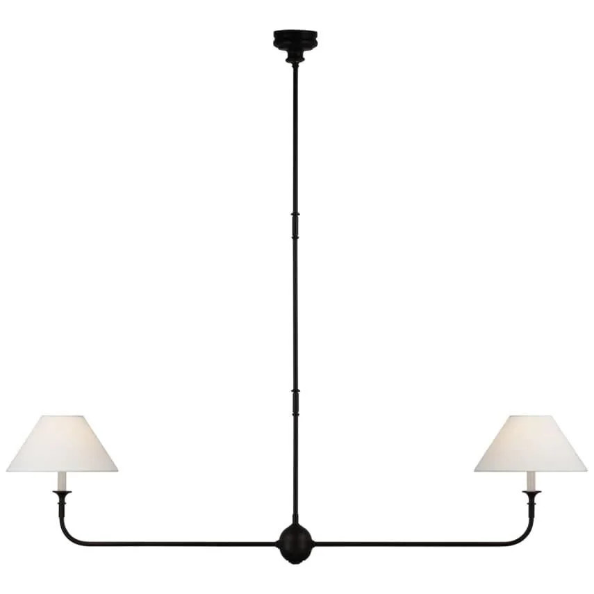Thomas O'Brien Piaf 62 Inch 2 Light LED Linear Suspension Light by Visual Comfort Signature Colle... | 1800 Lighting