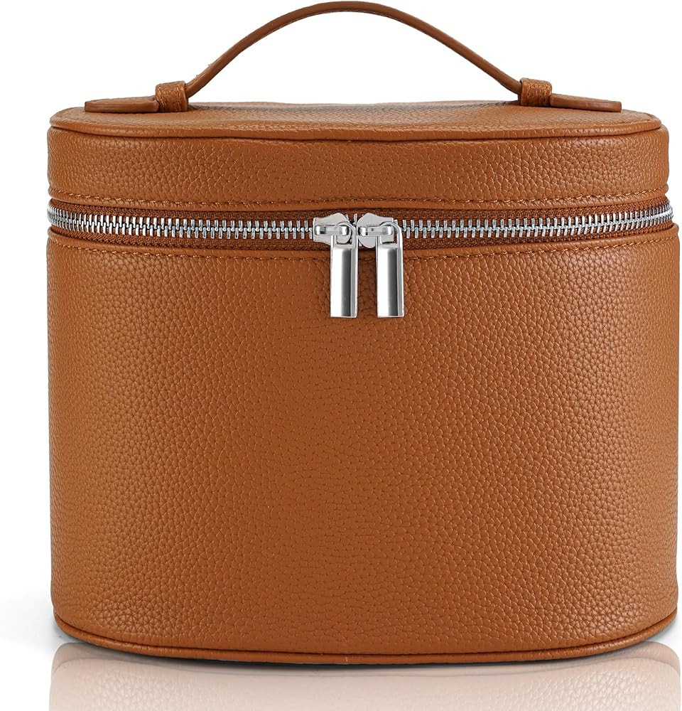 Makeup Bag Vanity Case Cosmetic Bag with Removable Divider Travel Toiletry Bag for Women Portable... | Amazon (US)