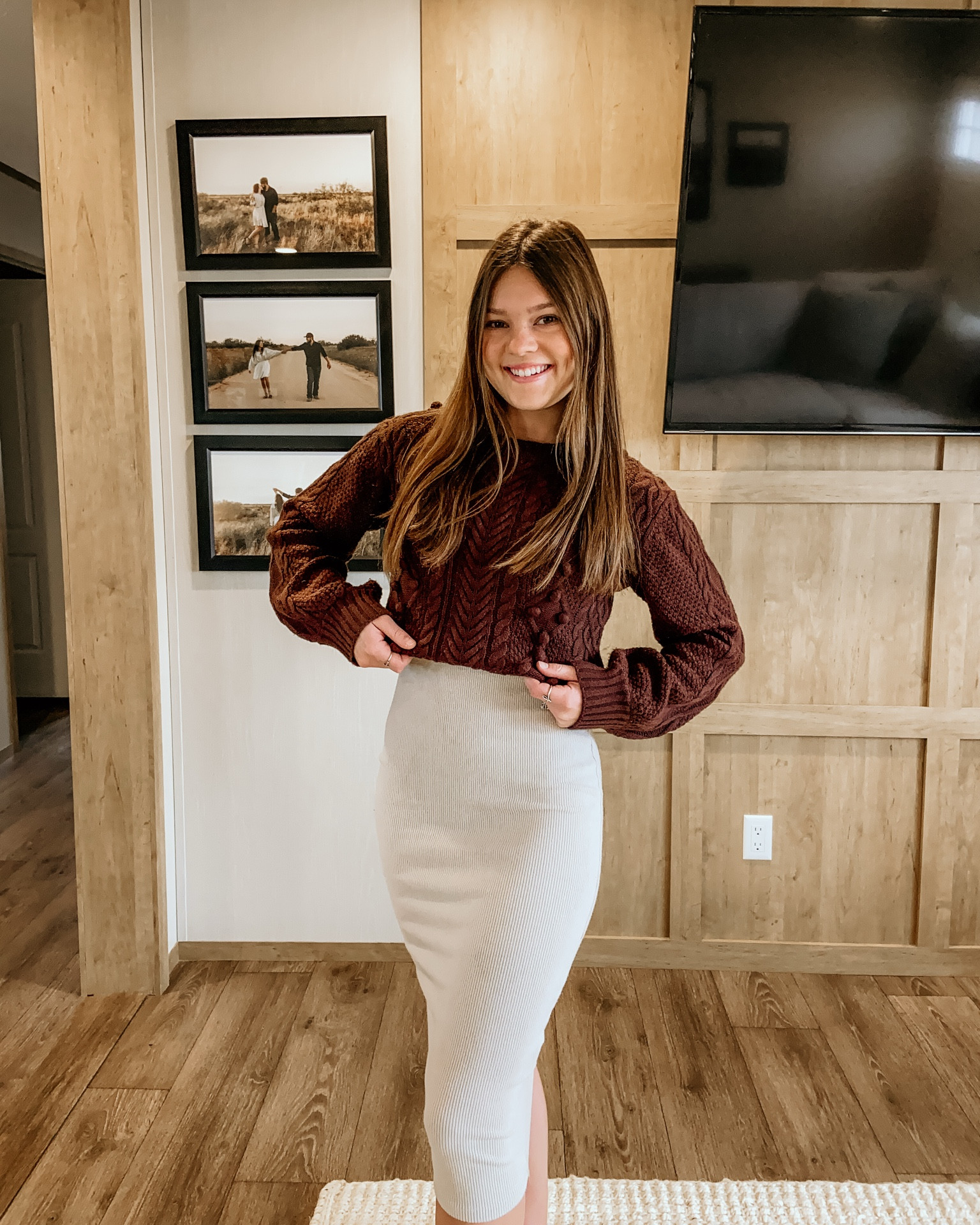 Cropped dress outfit 
