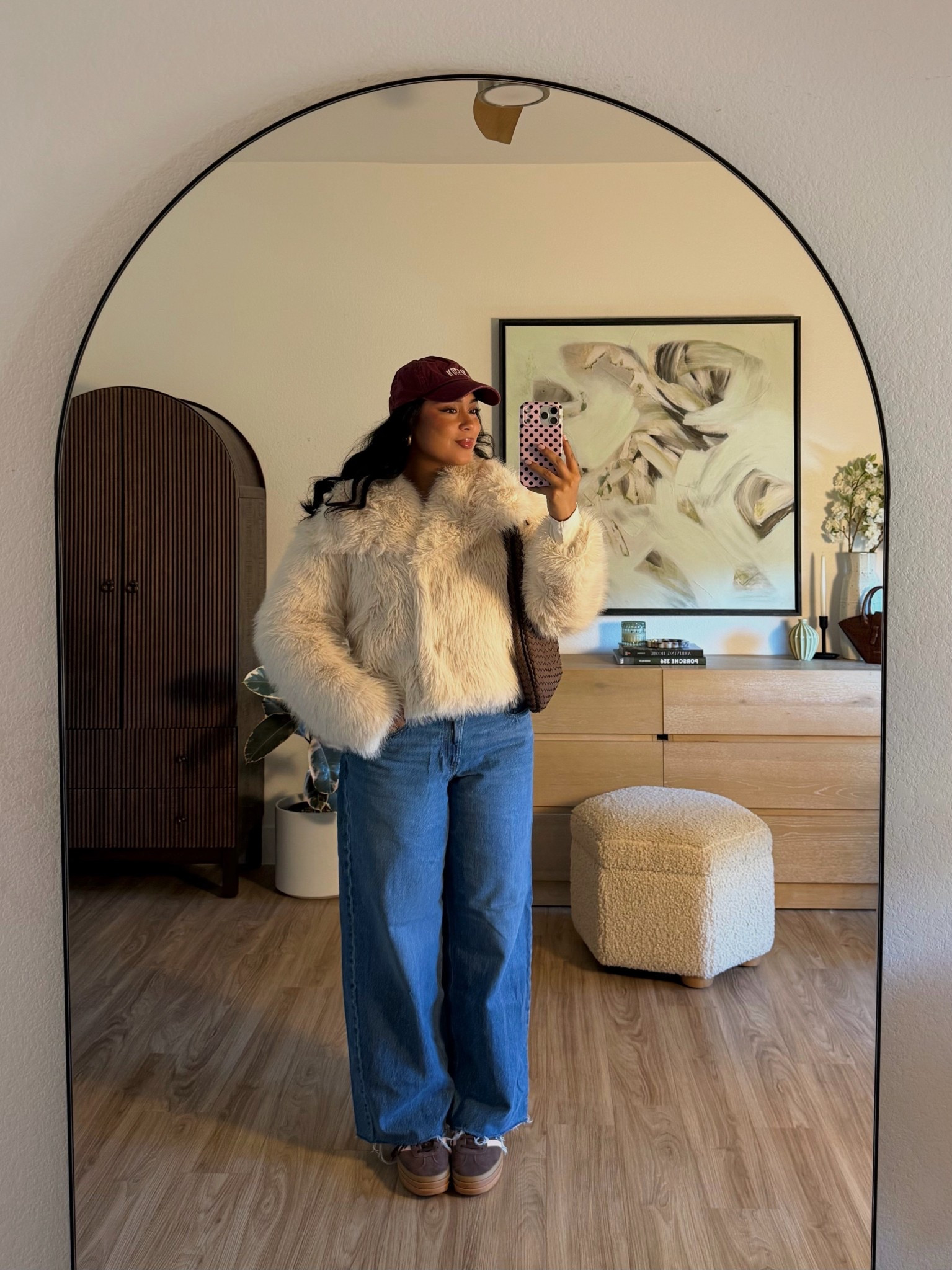 easy winter outfit inspo, this fur coat from Amazon is one of my favorites! It feels/ looks the same as some other brand ones I have🤭 I’m wearing a L, runs tru to size! Jeans run true to size too, wearing a US 30

#LTKMidsize #LTKSeasonal #LTKootd