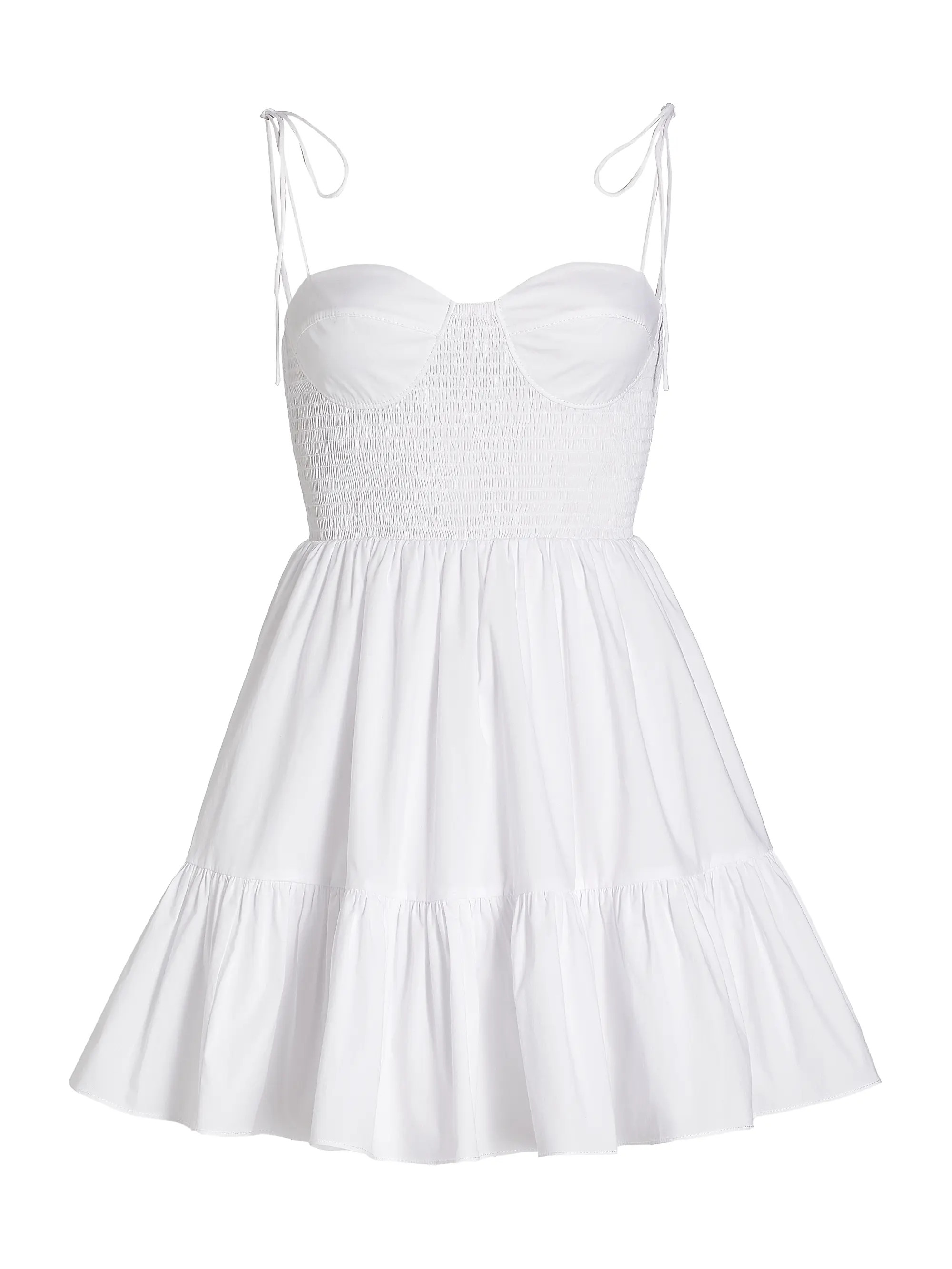 Landry Smocked Bustier Minidress | Saks Fifth Avenue