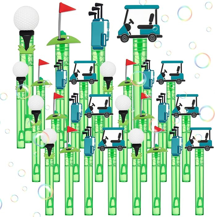 24 Pcs Golf Bubble Wands Bulk Sports Birthday Party Decorations Mini Bubble Wands Mini Cart, Club... | Amazon (US)