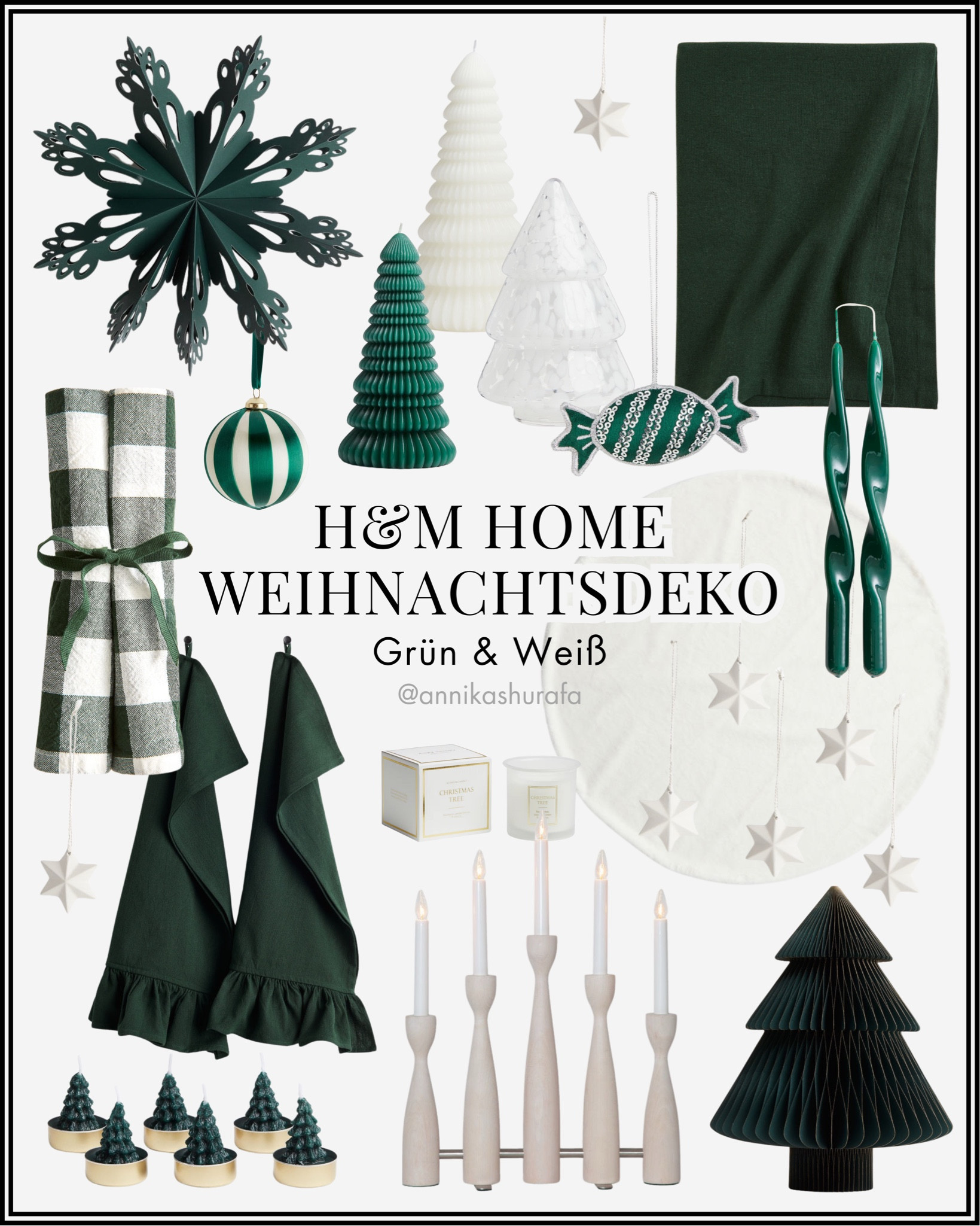 H&M Home Weihnachtsdekoration Grün & Weiß | Weihnachten Deko, Weihnachtsdeko, Dekoration Weihnachten, Weihnachtsbaum Schmuck, Christbaumkugel, Tannenbaum, Papier Weihnachtsbaum, Papier Tanne, Papier Ornamente Weihnachten, Papier Schneeflocke, Tannenbaum Kerzen, Weihnachtsbaum Kerzen, dunkelgrüne Deko, grüne Kerze, weiße Kerze, Winterdeko, Tischdecke dunkelgrün, Weihnachtliche Tischdekoration, Weihnachtskerzen, Gäste Handtücher Weihnachten, Kerzenständer, Schwibbogen LED, Sternanhänger, Weihnachtsbaum Anhänger Sterne, Tannenbaum Teelichte

#LTKhome #LTKdeutschland #LTKwinter