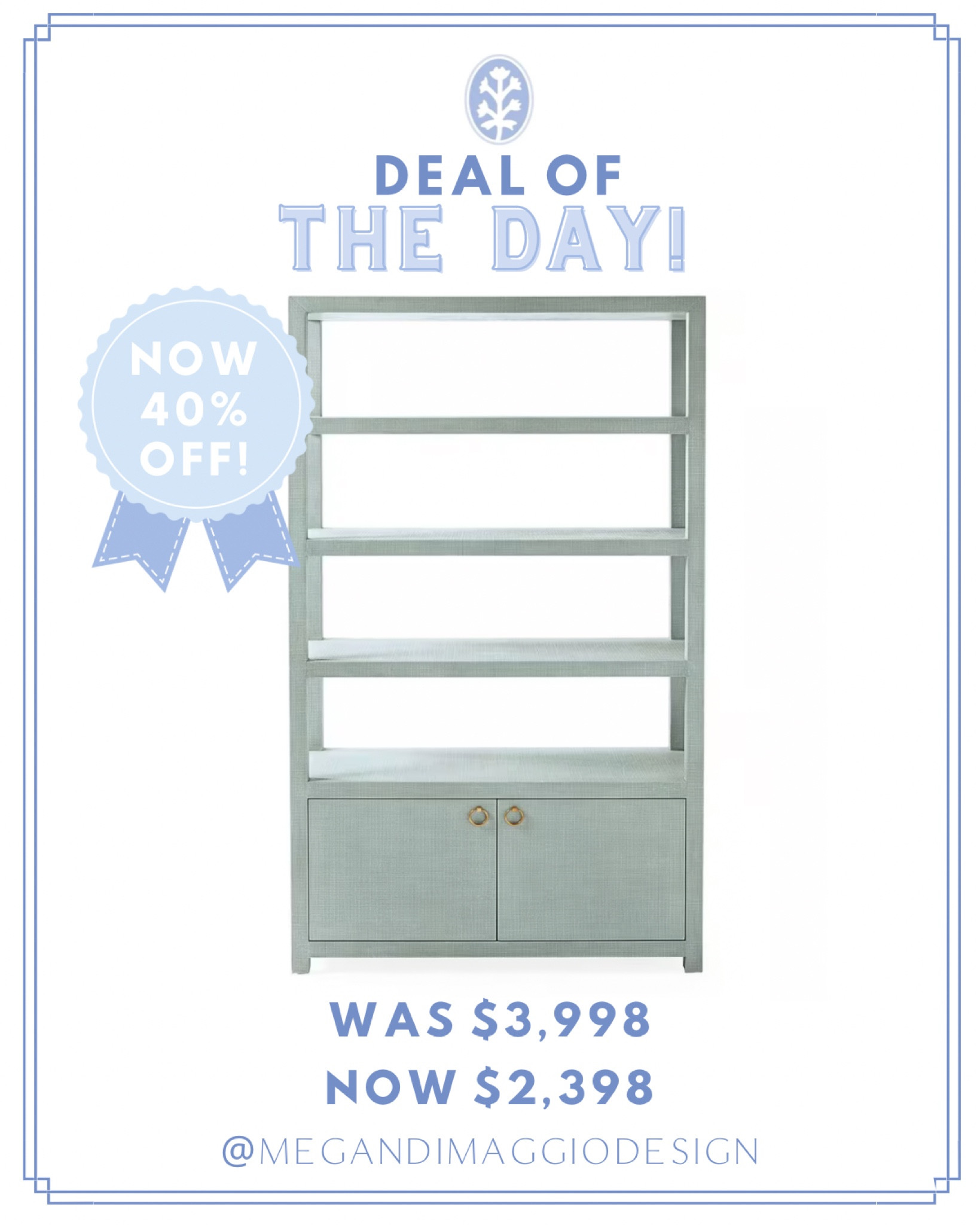 This pretty grass cloth wrapped bookshelf (available in two colors!) is now 40% OFF & ships free for Black Friday!! 🙌🏻

#LTKHoliday #LTKsalealert #LTKhome