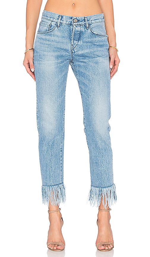 3x1 Straight Fringe Crop. - size 24 (also in 25,26,27,30) | Revolve Clothing