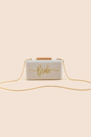 Bride Embroidered Hardcase Clutch | Francesca's