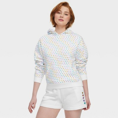 Women's Disco Hearts Wave Hoodie Pink/Lavender/Teal - Roller Rabbit x Target M | Target