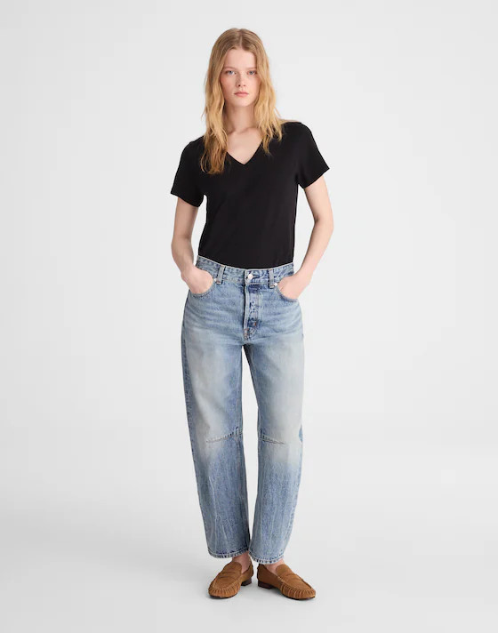 The Darted Barrel-Leg Jean in Japanese Denim | Madewell