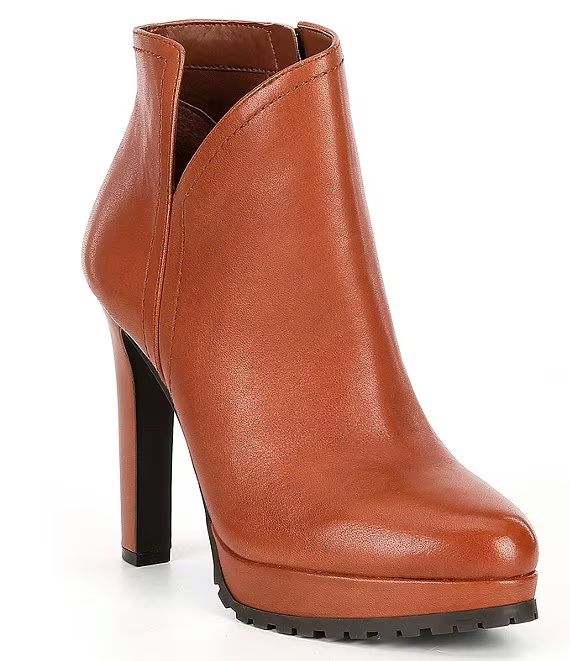 Omarrah Leather Dress Lug Sole Platform Booties | Dillard's