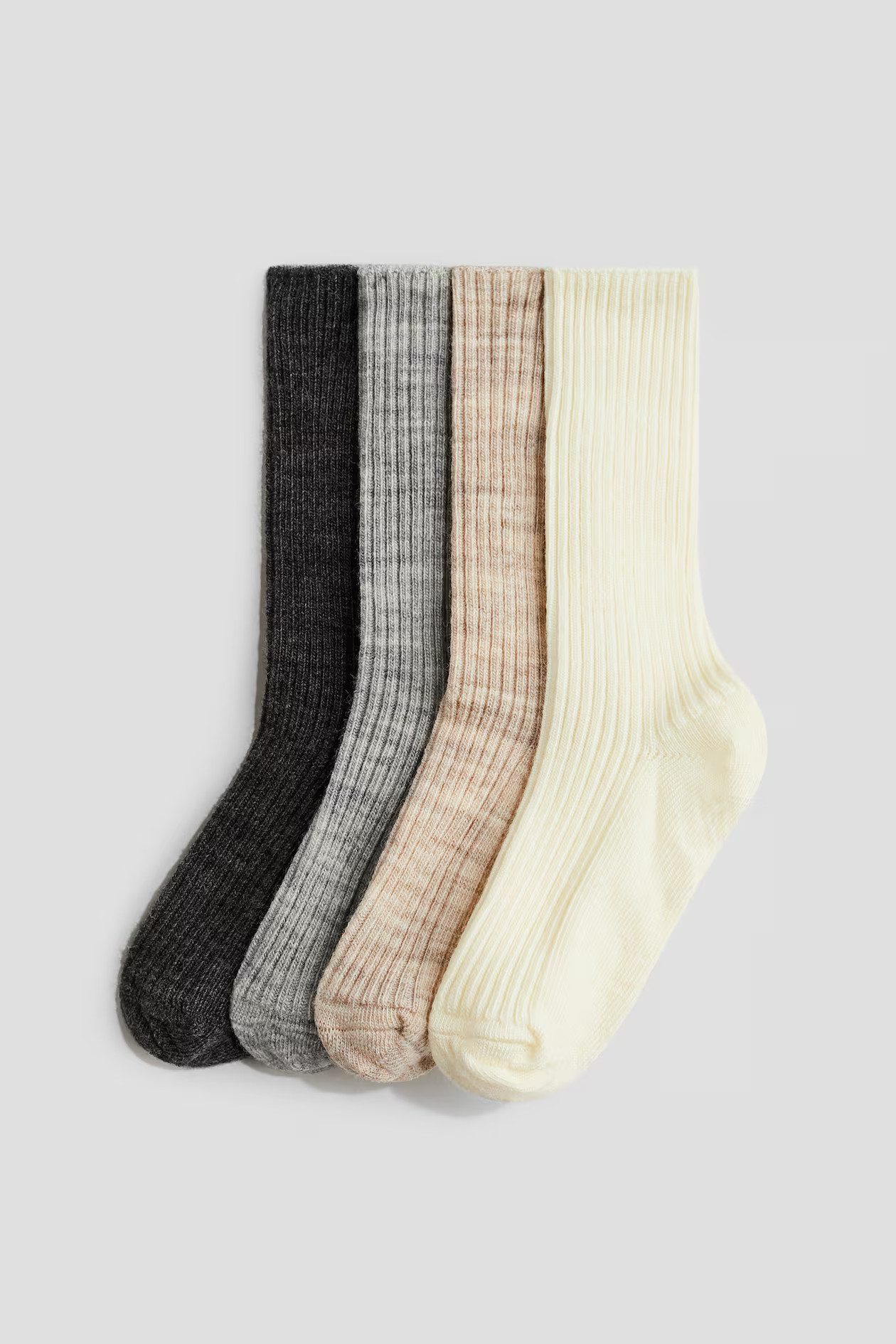 4-pack Ribbed Wool-Blend Socks | H&M (US + CA)