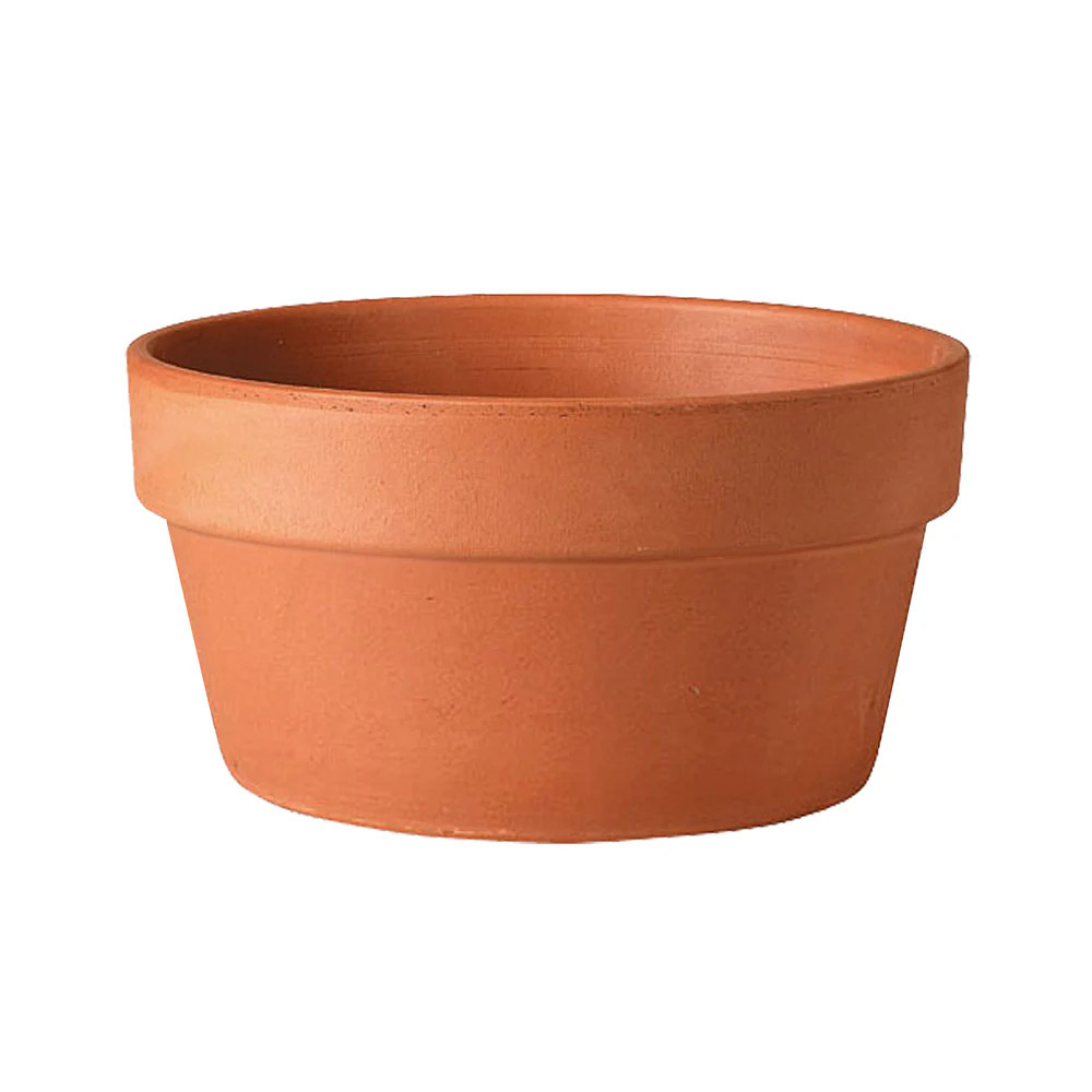 Southern Patio Round 5.51-in W x 5.51-in L x 2.76-in H Terracotta Clay Indoor/Outdoor Planter Large in Orange | TC0624HP | Lowe's