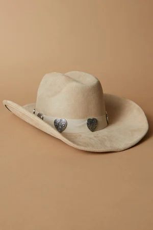 Kelly Heart Cowboy Hat in Beige | Altar'd State | Altar'd State
