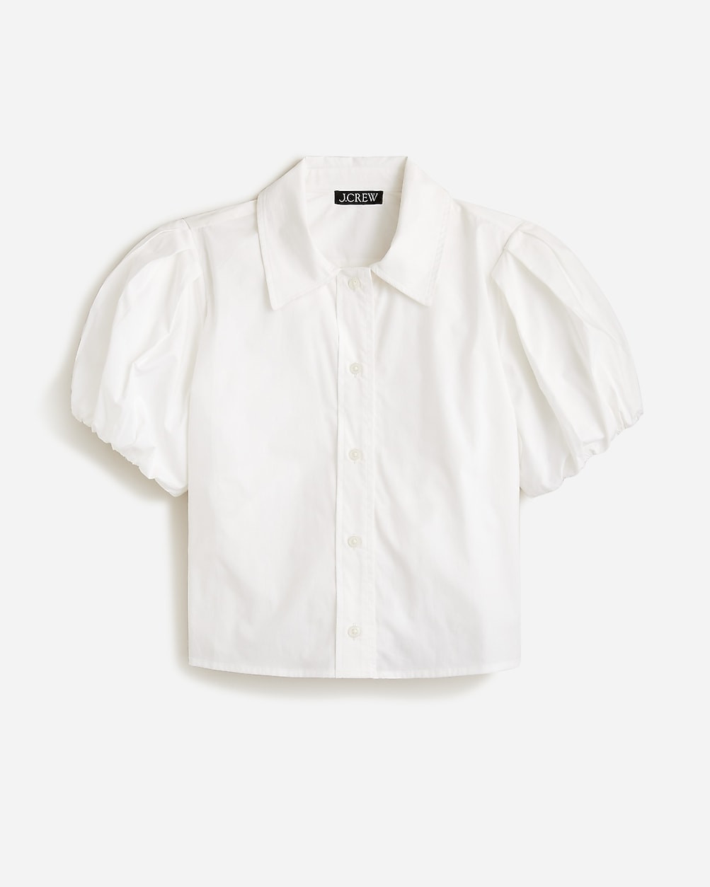 Gamine puff-sleeve shirt in cotton poplin | J. Crew US