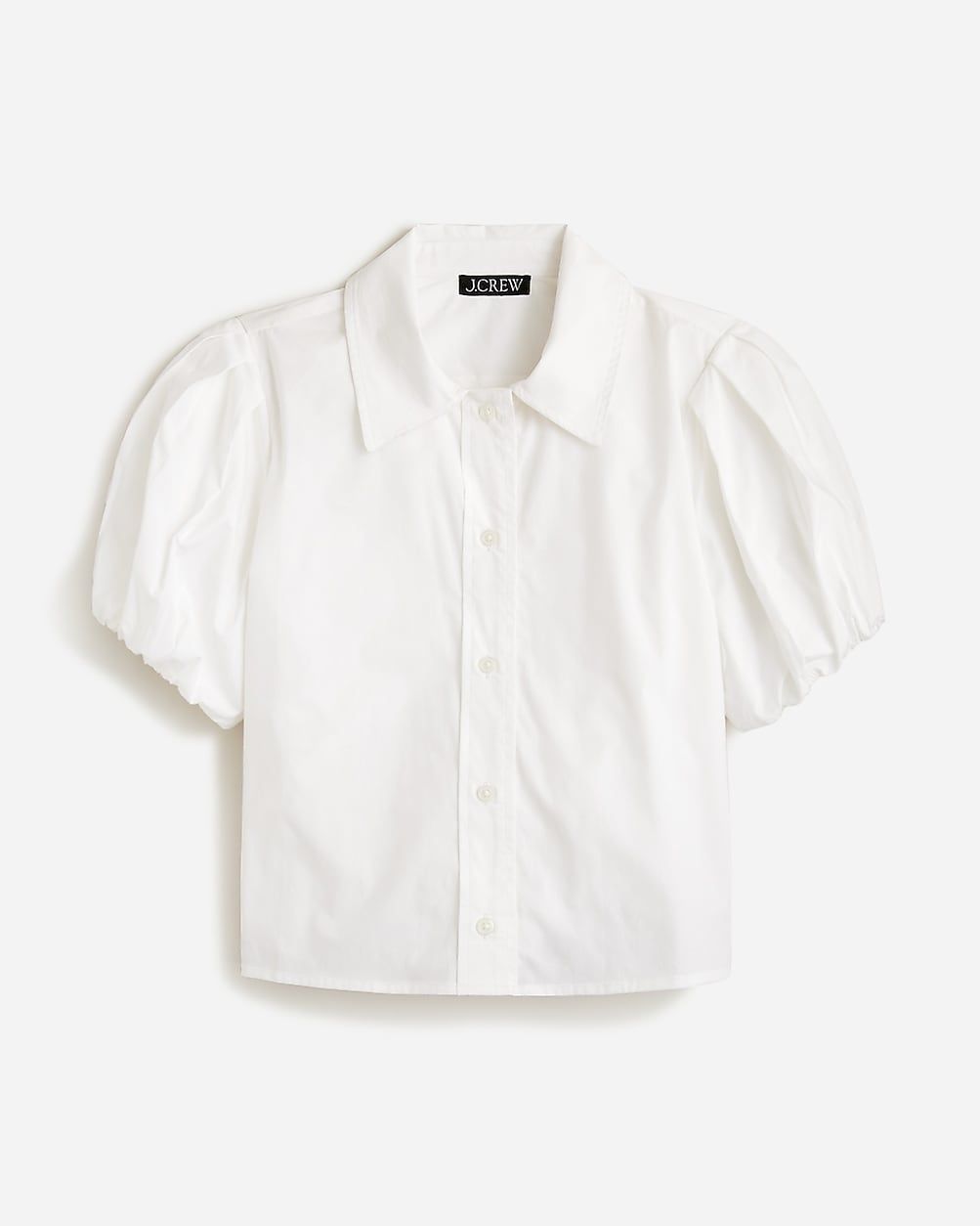 Gamine puff-sleeve shirt in cotton poplin | J.Crew US