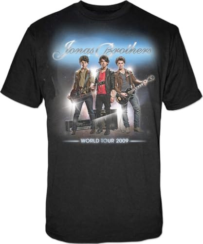 JONAS BROTHERS Official Merch 2009 Tour T-Shirt, Black, Medium | Amazon (US)