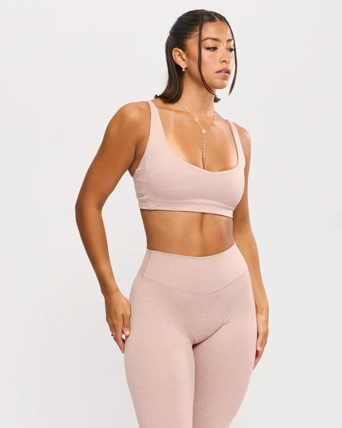 Dream Heathered Sports Bra - Berry Ice | Buffbunny