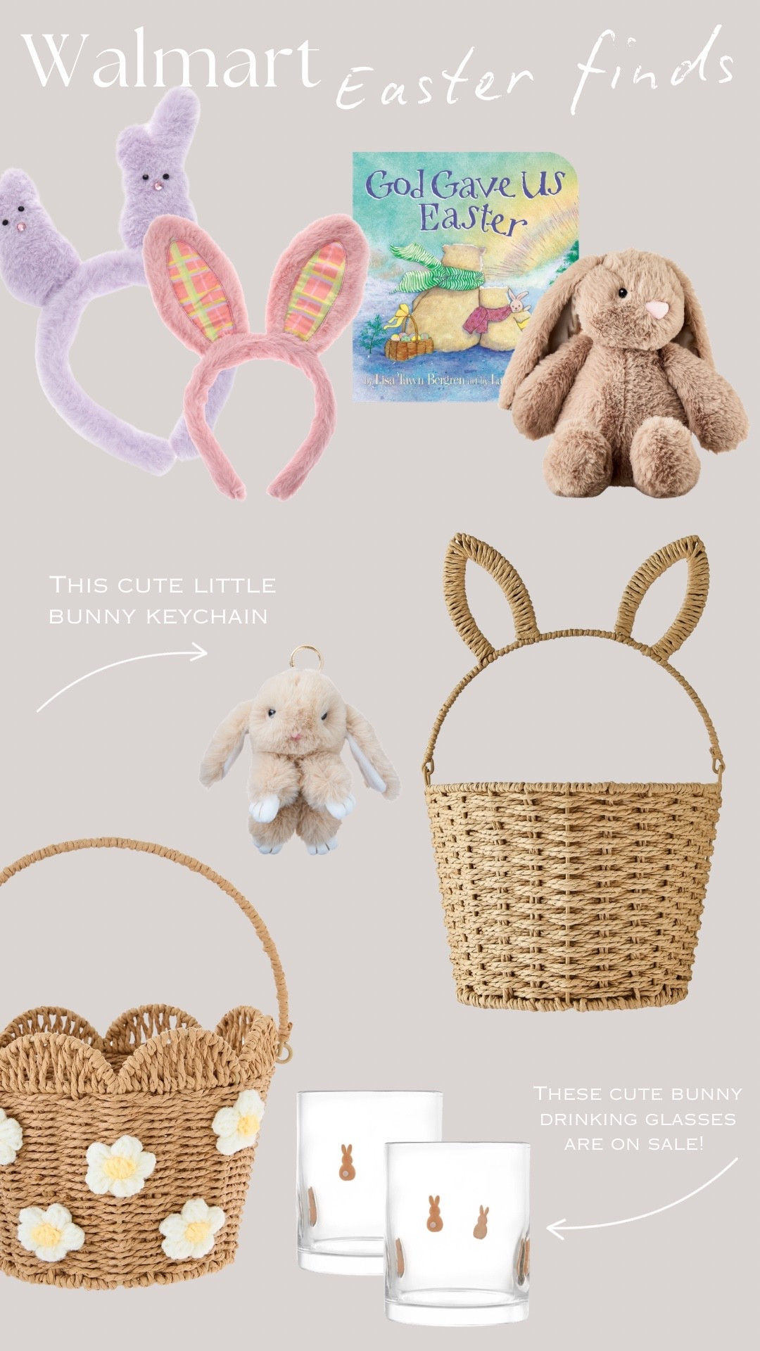 Easter finds at Walmart! So many cute little stuffed animals and baskets! I ordered my daughter the Bunny ears basket. 🤎



#easterbasket #basket #bunny #easterbunny #stuffedanimal #keychain #bunnyears #drinkingglass #walmart 

#LTKSeasonal #LTKKids