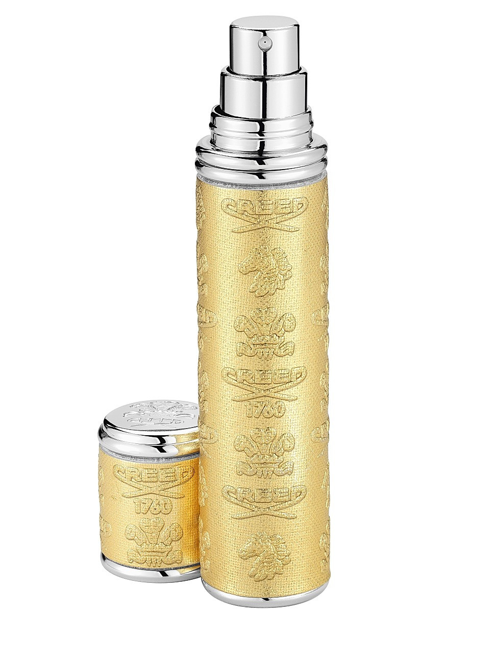 Gold with Silver Trim Leather Pocket Atomizer | Saks Fifth Avenue