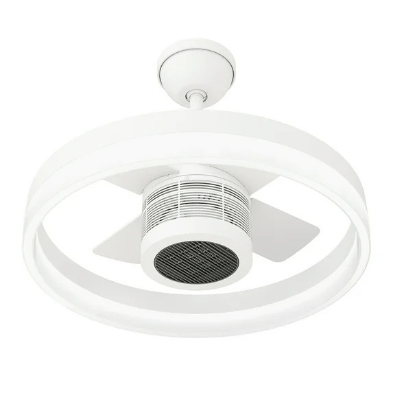 SkyX SkyFan Aluminum 4-Blade 24in LED Fandelier with Built-in Turbo Heater in Matte White | Walmart (US)