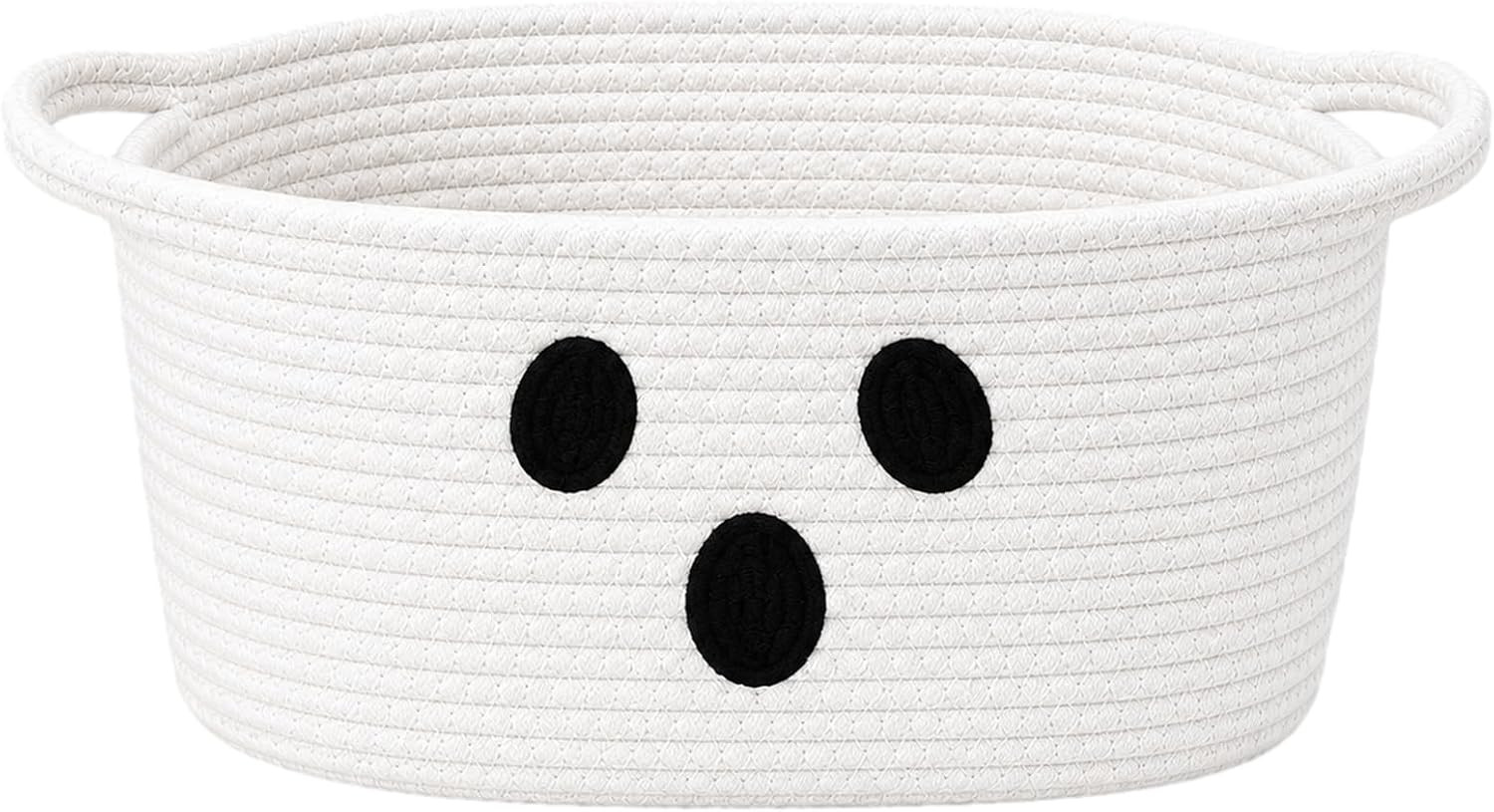 Meanplan Boo Basket with Handles Halloween Woven Gift Basket 14 x 7 x 7 in | Amazon (US)