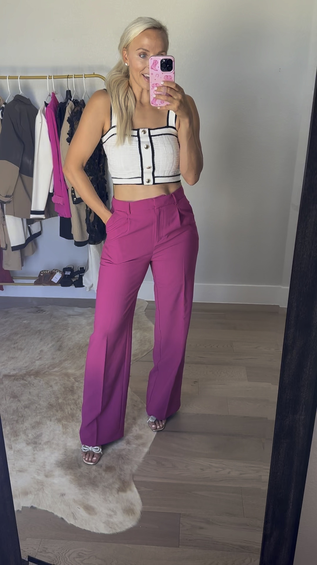 The cutest little pink suit!!! I’m obsessed! I’m wearing a size medium in all of the things. 

#LTKWorkwear #LTKStyleTip #LTKCon