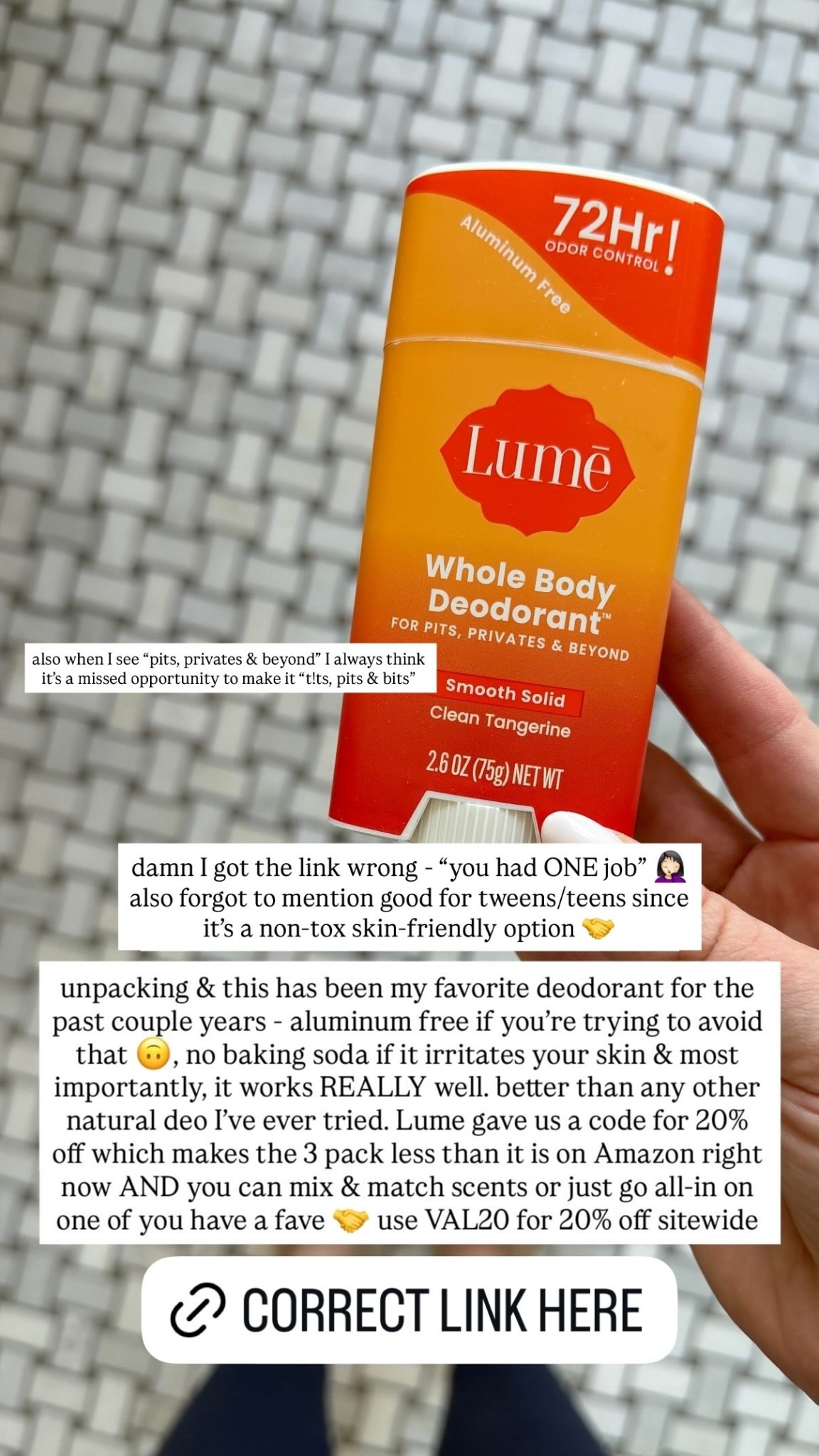 also when I see “pits, privates & beyond” I always think it’s a missed opportunity to make it “t!ts, pits & bits” damn I got the link wrong - “you had ONE job” 🤦🏻‍♀️ also forgot to mention good for tweens/teens since it’s a non-tox skin-friendly option 🤝