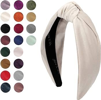 YETASI Off- White Headbands for Women are Chic. Velvet Knotted Headband for Women is Trendy. Velv... | Amazon (US)