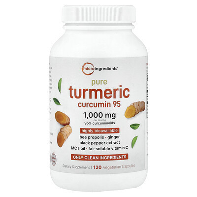 Micro Ingredients, Pure Turmeric Curcumin 95, 120 Vegetarian Capsules | iHerb