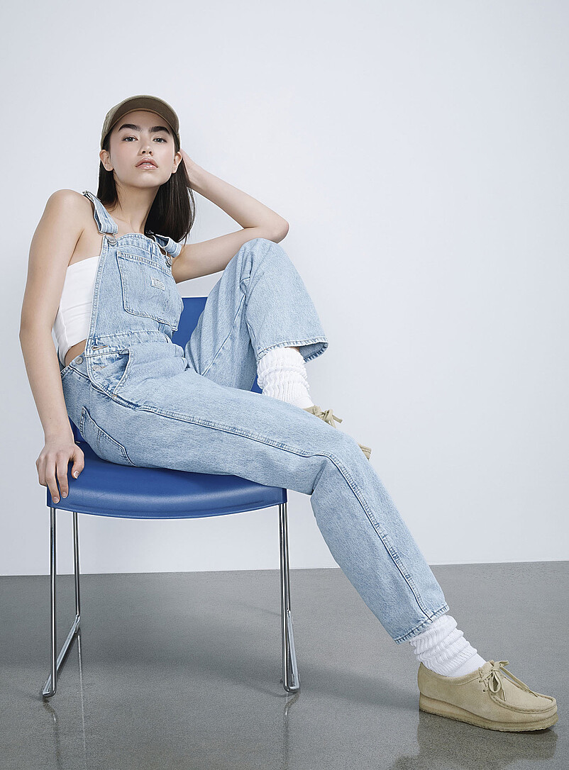 Vintage blue denim overalls | Simons