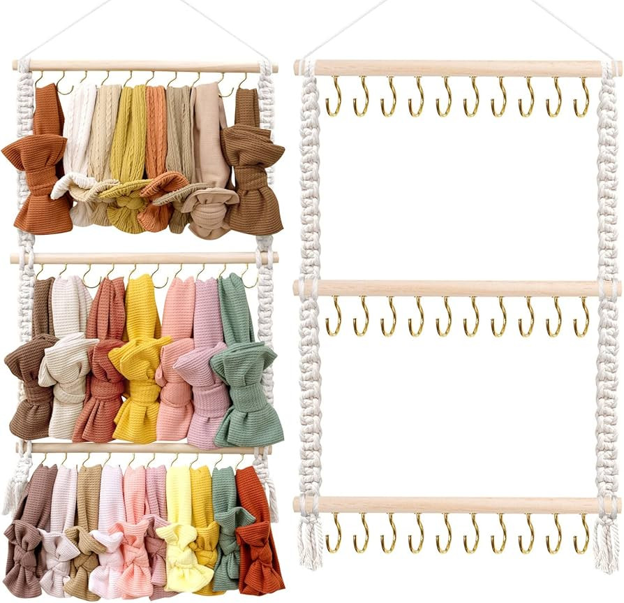 POVETIRE Headband Holder Hair Bows Organizer for Girls,Baby Headbands Hair Accessories Organizer ... | Amazon (US)