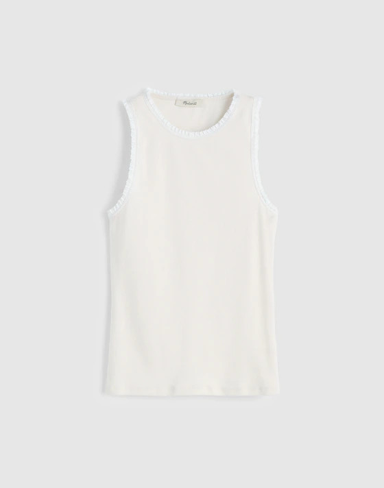 Lace-Trim Ribbed Tank | Madewell
