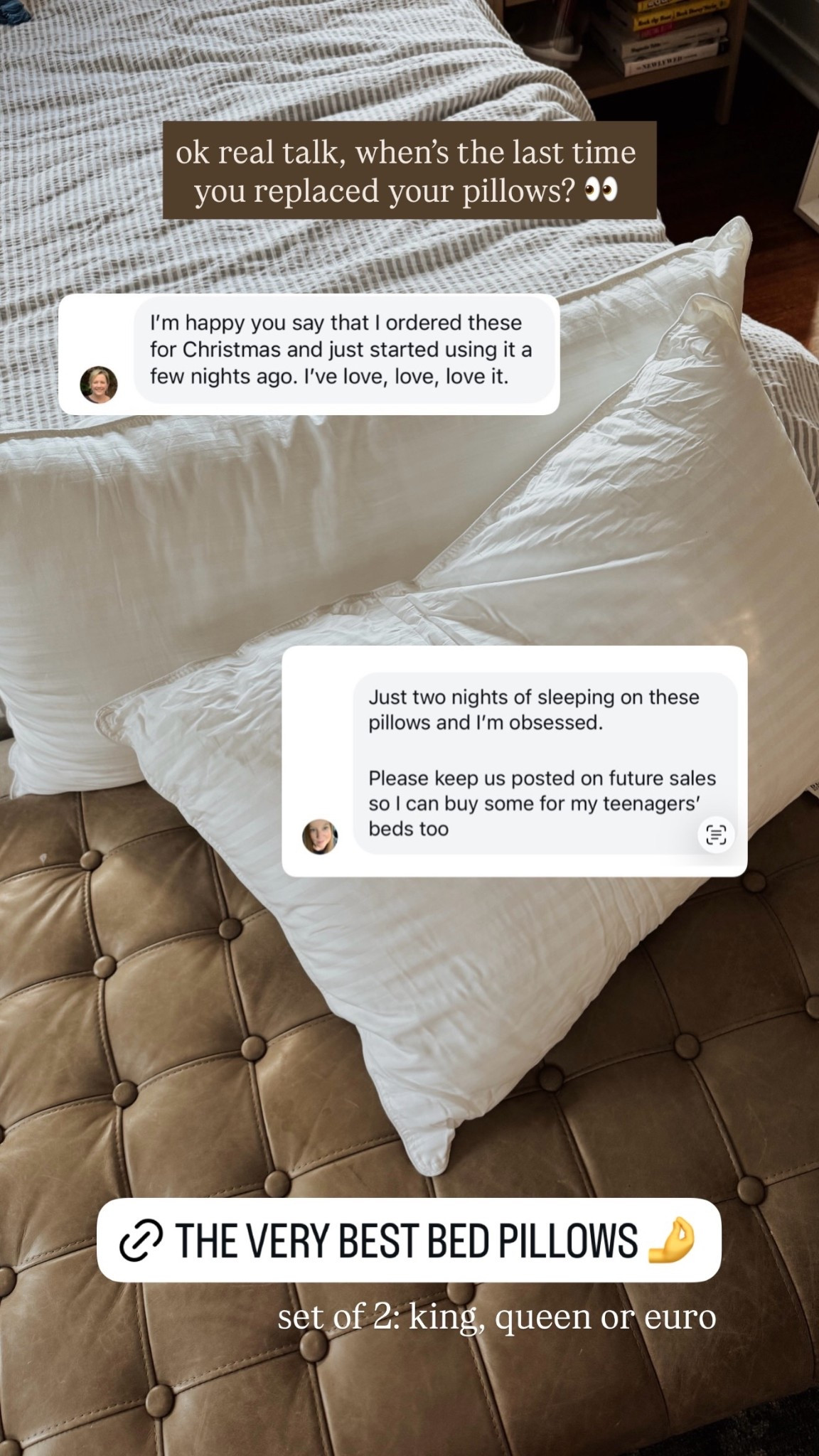 set of 2: king, queen or euro ok real talk, when’s the last time you replaced your pillows? 👀  @beckhamhotelcollection

#LTKBeauty #LTKHome #LTKSaleAlert