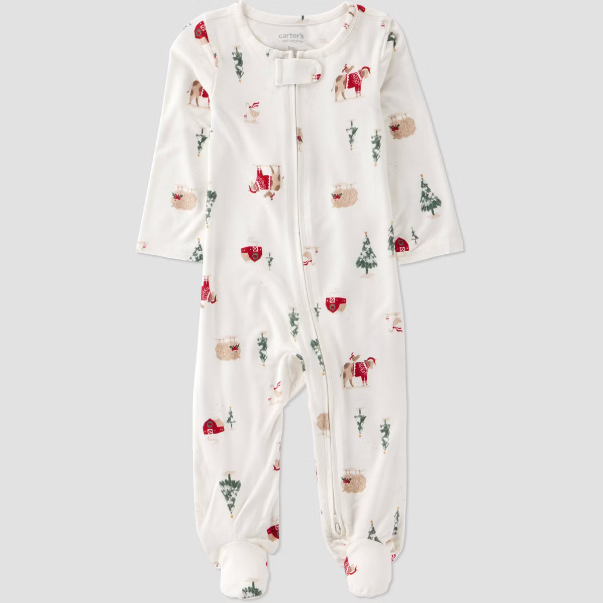 Carter's Just One You® Baby Christmas Animals Sleep N' Play- Ivory 3M | Target