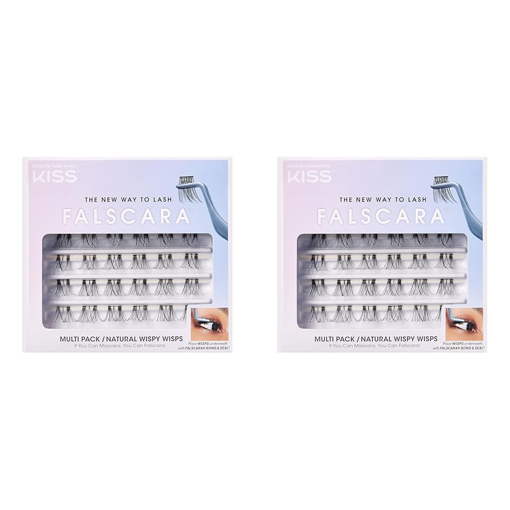 KISS Falscara Multipack False Eyelashes, Lash Clusters, Natural Wispy Wisps', 10mm-12mm-14mm, Inc... | Amazon (US)
