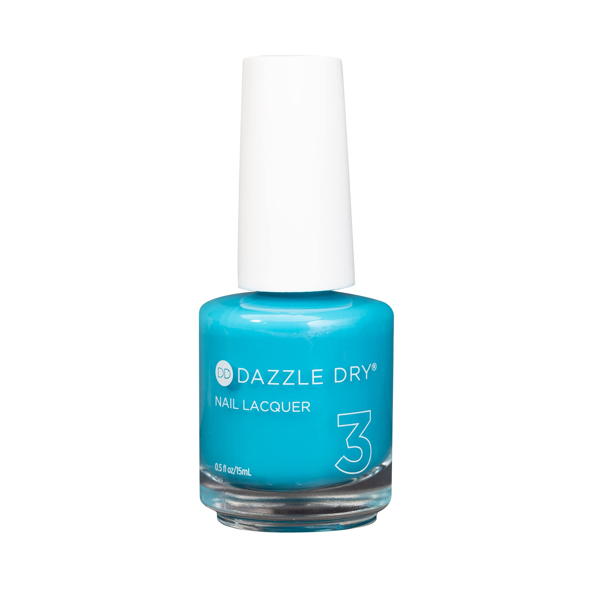 Dazzle Dry Nail Lacquer (Step 3) - Moon Age - A vibrant cerulean blue. Semi-sheer cream. (0.5 fl ... | Amazon (US)
