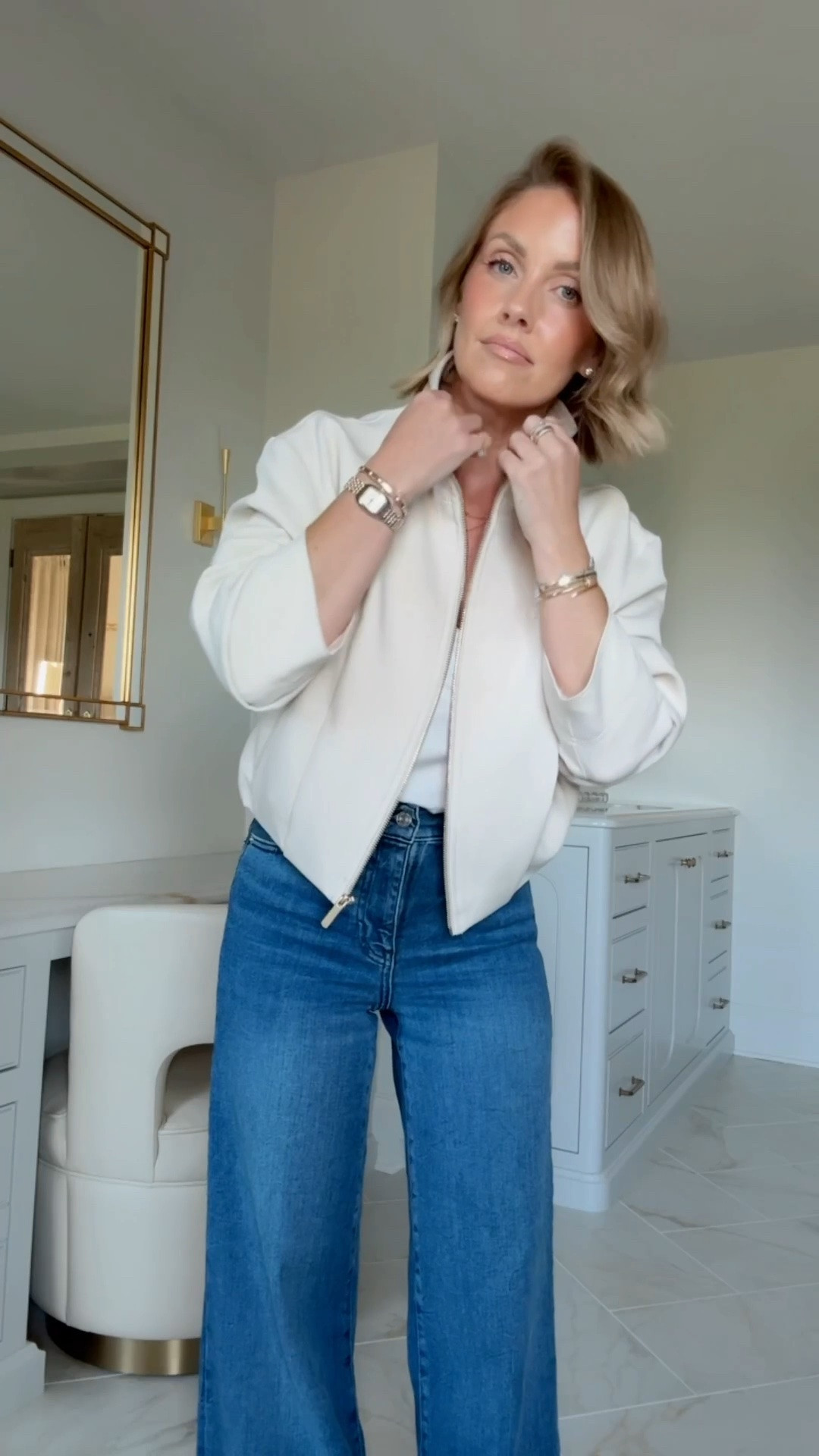 XS jacket / XS tank / 24 jeans

#LTKootd #LTKPetite #LTKOver40