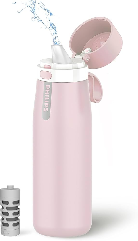 PHILIPS Water Bottle with Filter, Filter Water Bottle Stainless Steel with GoZero Everyday BPA-Fr... | Amazon (US)