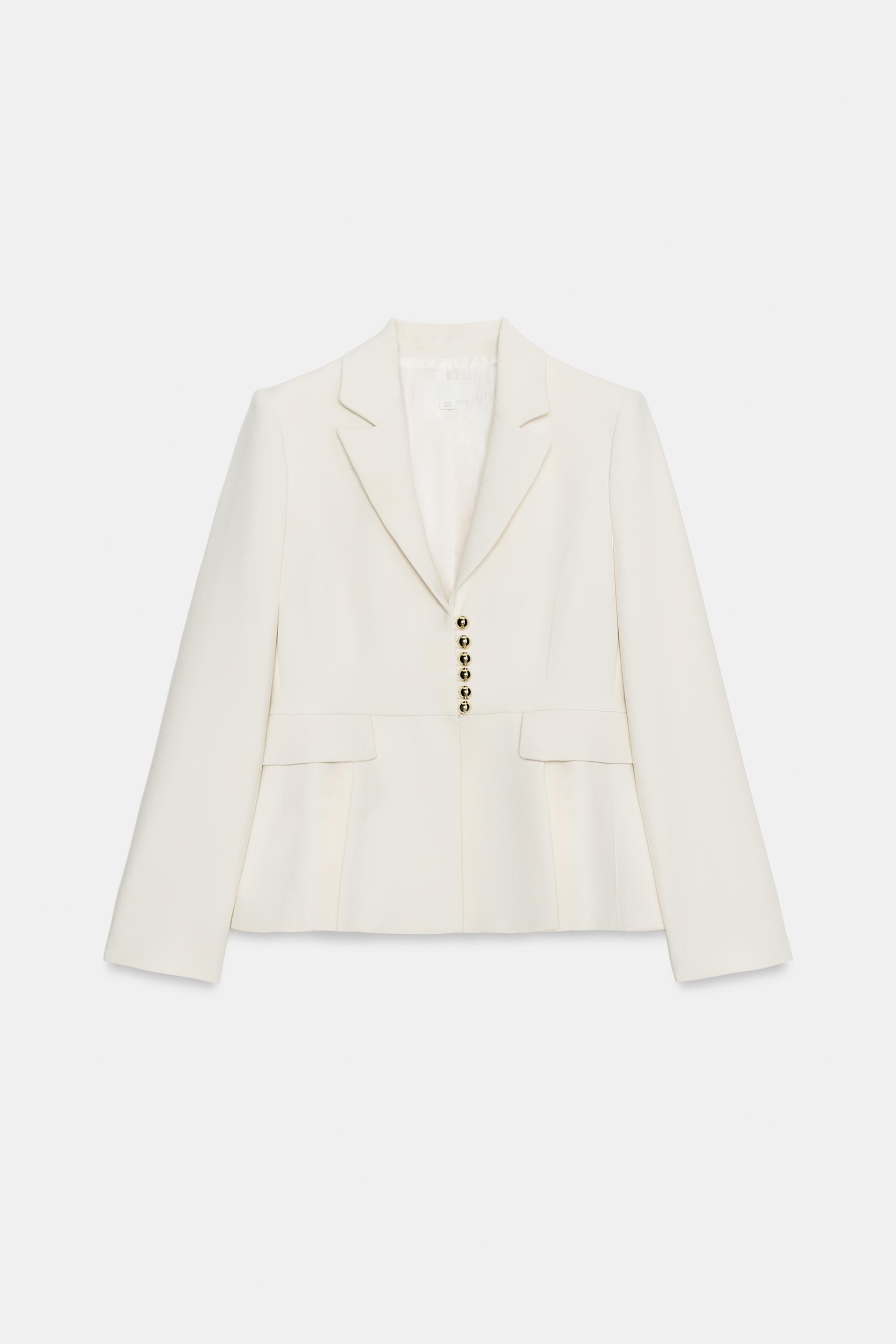VESTE PÉPLUM À ÉPAULETTES | Zara FR