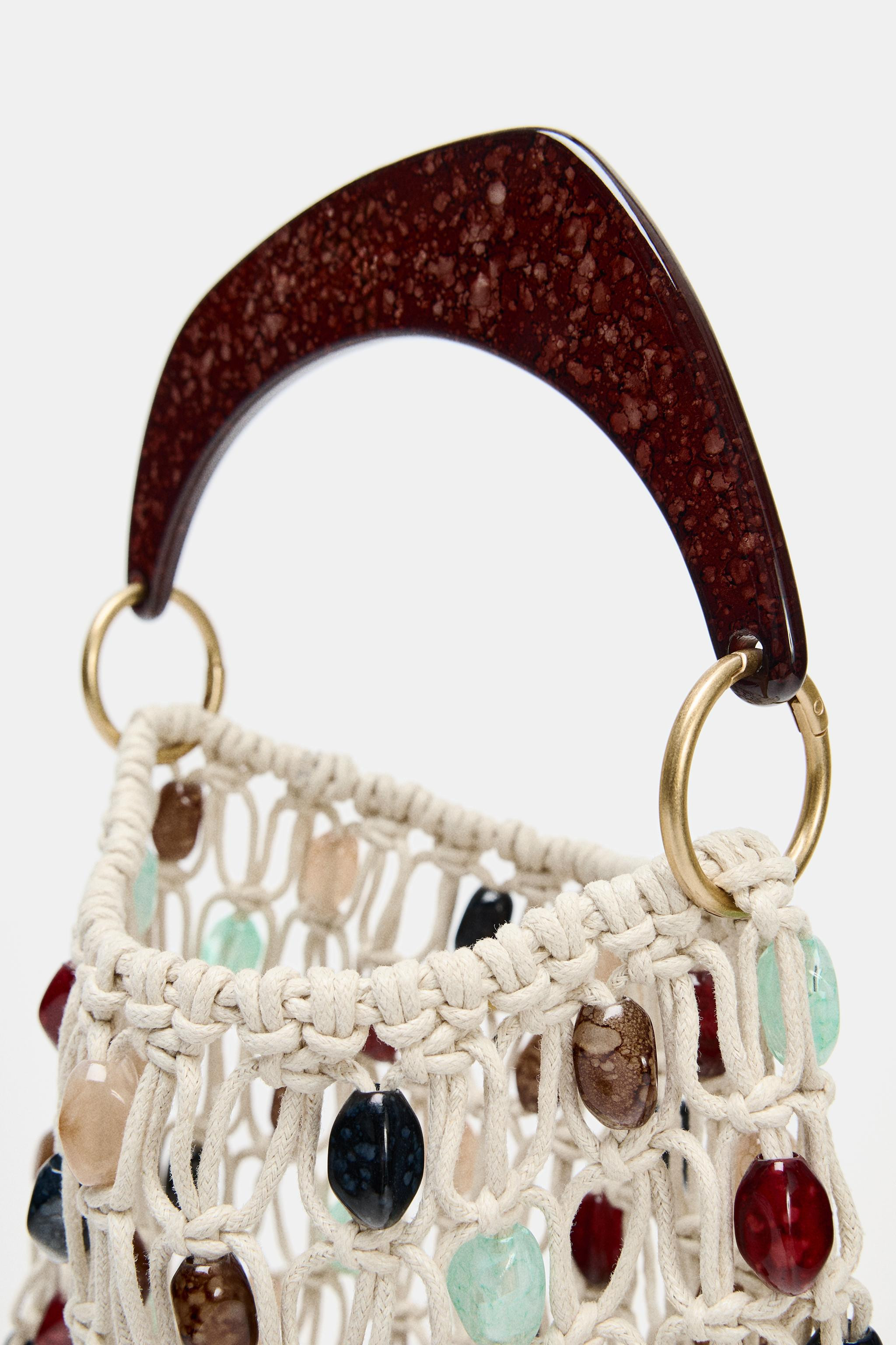 BUCKET BAG WITH BEADING | Zara UK