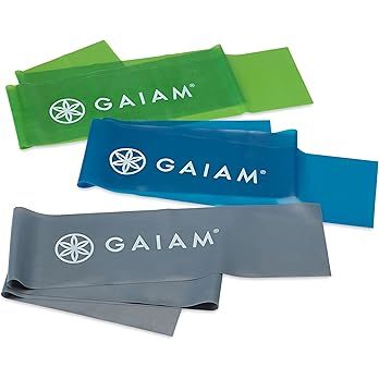 Gaiam Restore Strength and Flexibility Resistance Band Kit Set - 3 Levels of Resistance - Strengt... | Amazon (US)