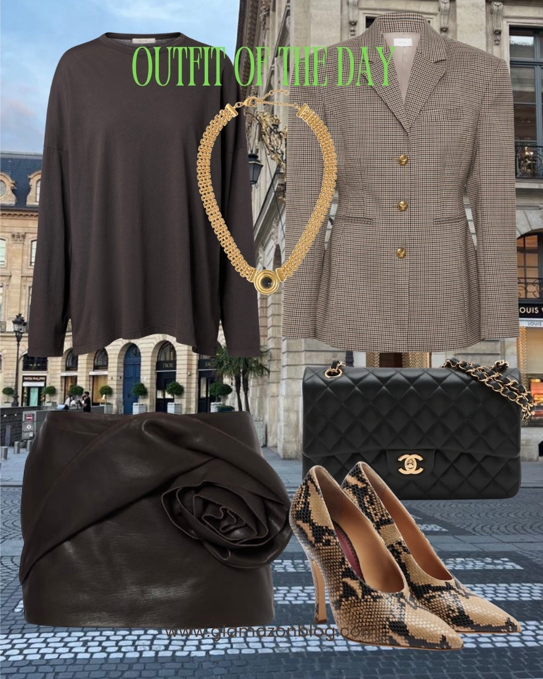 Chic outfit, leather skirt, mini skirt, snake print shoes, Chanel bag 

#LTKspring #LTKFashionMonth #LTKuk