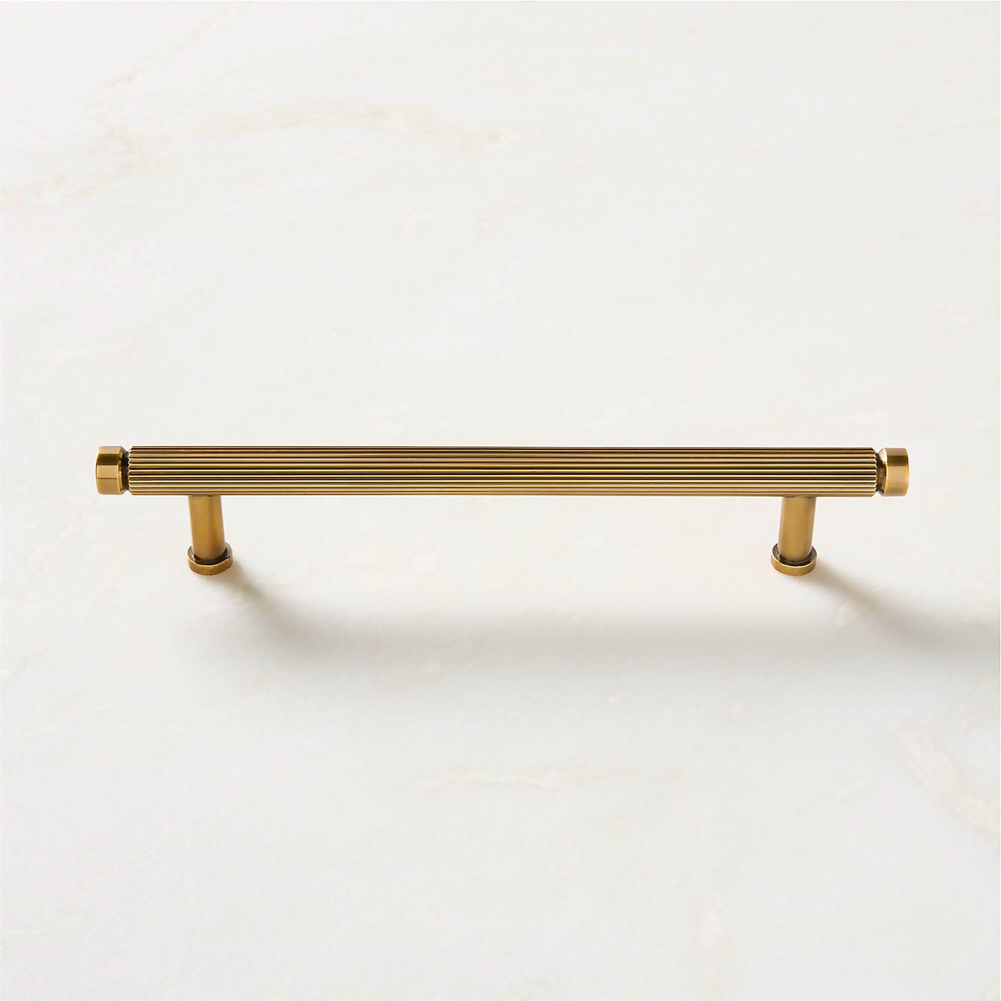 Mirabell Aged Brass Cabinet Handle 6" + Reviews | CB2 | CB2