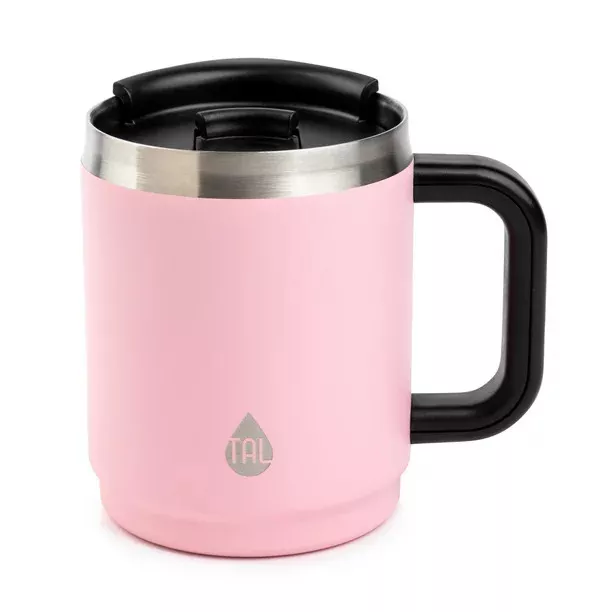 TAL Stainless Steel Brew Coffee Mug 15 fl oz, Black