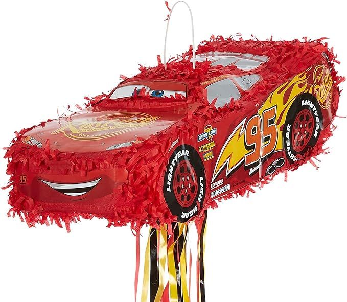 Amscan Disney Cars Lightning McQueen 3D Pinata (1) | Amazon (US)
