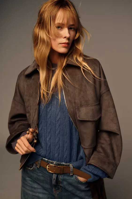 FAUX SUEDE JACKET | Zara US