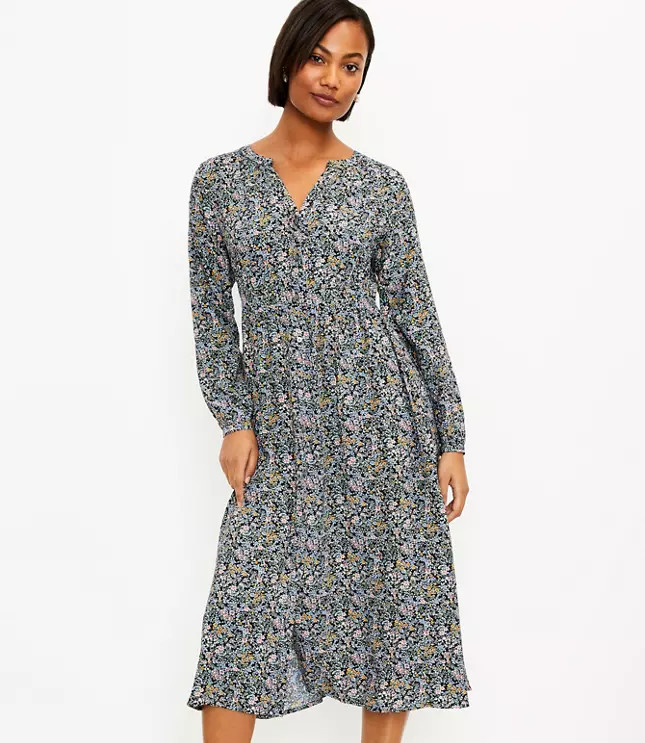 Garden Midi Shirtdress | LOFT